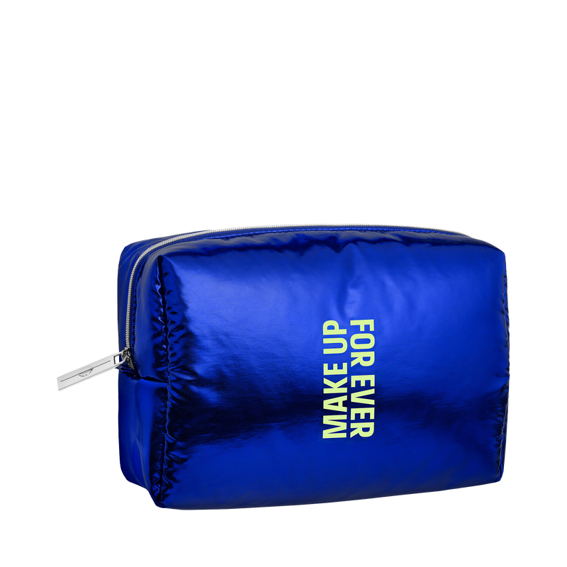 BLUE MAKEUP POUCH - Metallic blue Makeup Organizer