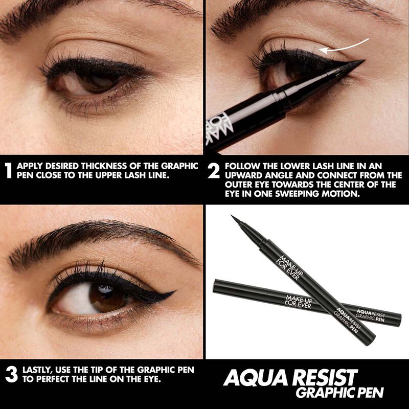 Aqua Resist Graphic Pen - Eyeliner – MAKE UP FOR EVER