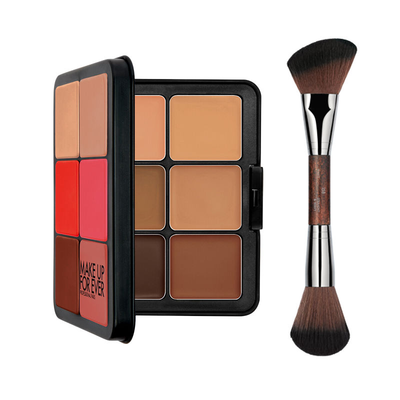 HD SKIN FACE ESSENTIALS PALETTE WITH HIGHLIGHTERS DUO