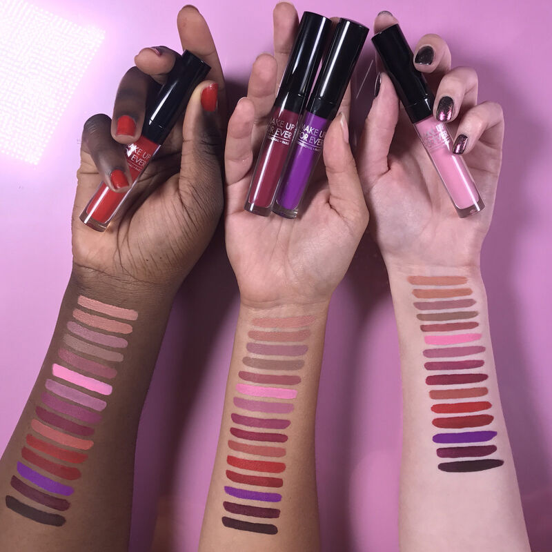 Make Up Forever, Liquid Lipstick Swatches  Makeup forever lipstick, Liquid  lipstick swatches, Makeup forever