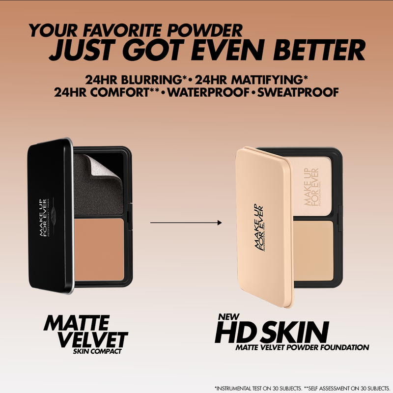 Make Up for Ever HD Skin Matte Velvet Undetectable Longwear Blurring Powder Foundation - 4R63 Cool Pecan - 0.3 oz