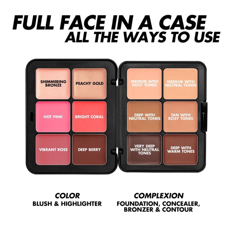 HD SKIN FACE ESSENTIALS PALETTE WITH HIGHLIGHTERS
