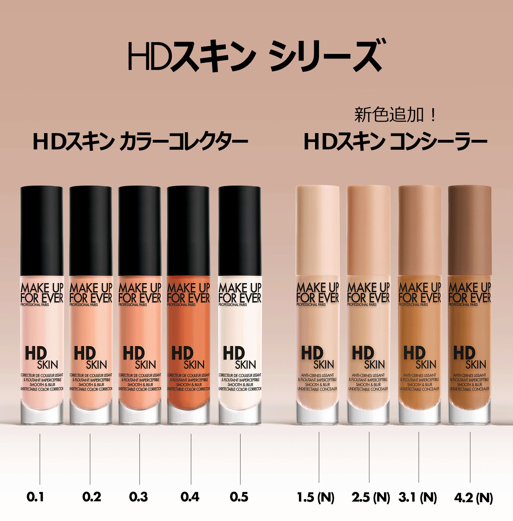 MAKE UP FOR EVER HD SKIN パレットコンシーラー 6色入り MAKE UP FOR