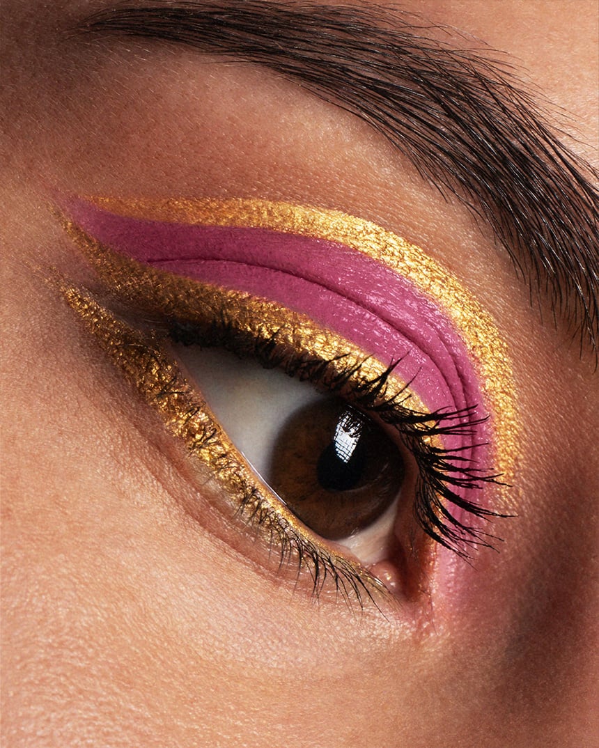 Artist color crayon eyeshadow look