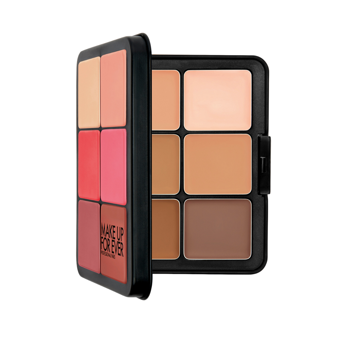 Shop Make Up For Ever Hd Skin Face Essentials Palette With Highlighters In Light To Medium Skintone