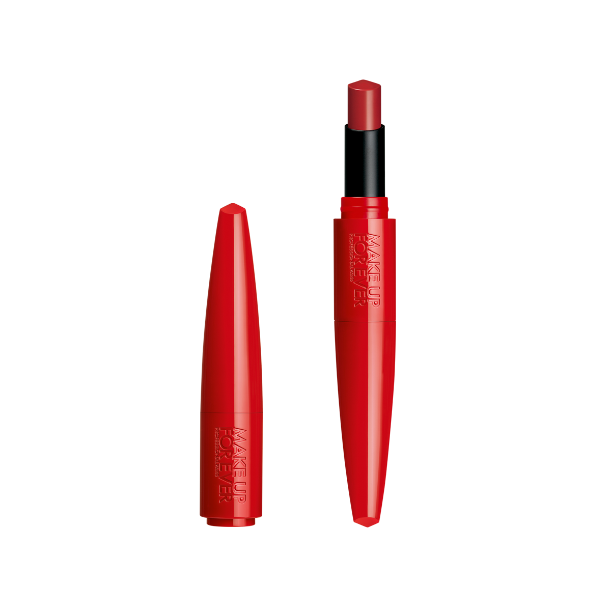 Make Up For Ever Rouge Artist For Ever Satin & Matte Lipstick 412 Forever Passion 0.09 oz / 2.8 G In Forever Passion - Crimson Red -